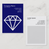 Diamond - White on Deep Navy Visitenkarte (Vorne/Hinten)