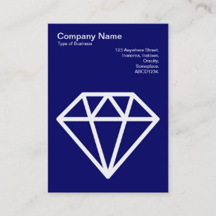 Diamond - White on Deep Navy Visitenkarte
