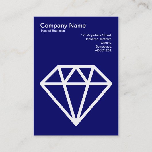 Diamond - White on Deep Navy Visitenkarte (Vorderseite)