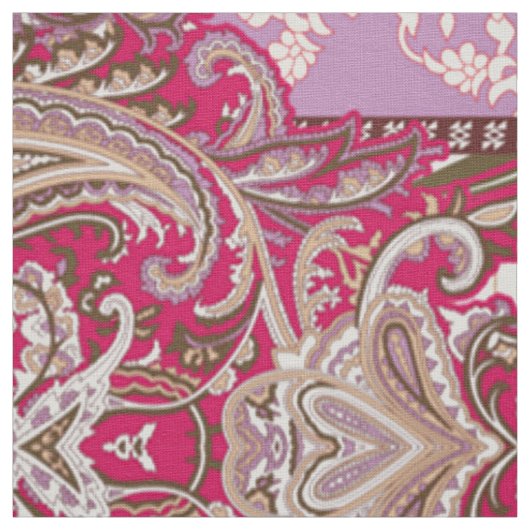 Diamond Zigzag Textile | Lavender Paisley Print Stoff (Muster)