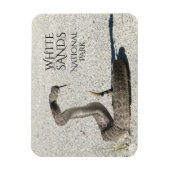 Diamondback Rattlesnacht, National des weißen Sand Magnet (Vertikal)
