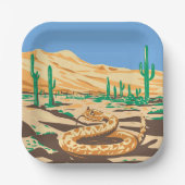 Diamondback Rattlesnake Pappteller (Vorderseite)
