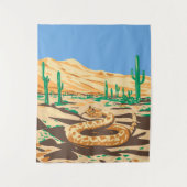 Diamondback Rattlesnake Wandteppich (Vorderseite)