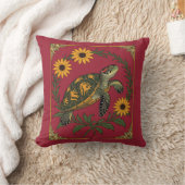 Diamondback Terrapin And Black Eyed Susan Flowers Kissen (Decke)