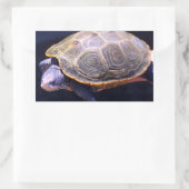 Diamondback Turtle Rechteckiger Aufkleber (Tasche)