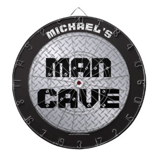 Diamondplate Industrial Man Cave Dartboard Dartscheibe