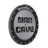 Diamondplate Industrial Man Cave Dartboard Dartscheibe (Vorderseite Links)