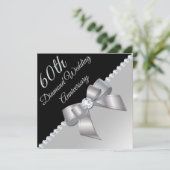 Diamonds 6oth Wedding Jubiläum Einladung (Stehend Vorderseite)