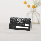 Diamonds 80th Birthday Party Place Card Platzkarte (Vorderseite)