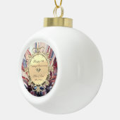 Diamonds Abstrakt 50. Hochzeitstag Keramik Kugel-Ornament (Rechts)