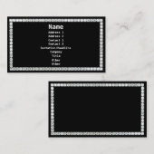 Diamonds-Black Visitenkarte (Vorne/Hinten)