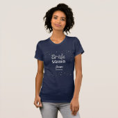 Diamonds Bride Squad Denim Navy Bachelorette T-Shirt (Vorne ganz)
