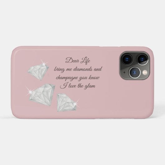 Diamonds & Champagne Quote – Dear Life Edition Case-Mate iPhone Hülle (Rückseite (Horizontal))