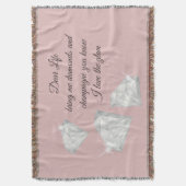 Diamonds & Champagne Quote – Dear Life Edition Decke (Vorderseite Vertikal)