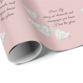 Diamonds & Champagne Quote – Dear Life Edition Geschenkpapier (Rolleneckpunkt)