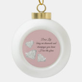Diamonds & Champagne Quote – Dear Life Edition Keramik Kugel-Ornament (Vorderseite)