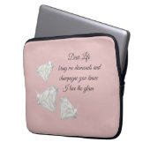 Diamonds & Champagne Quote – Dear Life Edition Laptopschutzhülle (Vorderseite Links)