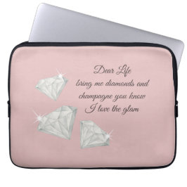 Diamonds & Champagne Quote – Dear Life Edition Laptopschutzhülle