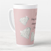 Diamonds & Champagne Quote – Dear Life Edition Milchtasse (Linke Ecke)