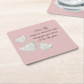 Diamonds & Champagne Quote – Dear Life Edition Rechteckiger Pappuntersetzer (angewinkelt)