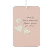 Diamonds & Champagne Zitat – Dear Life Edition Autolufterfrischer (Rückseite)