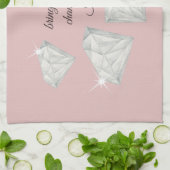 Diamonds & Champagne Zitat – Dear Life Edition Geschirrtuch (Gefaltet)