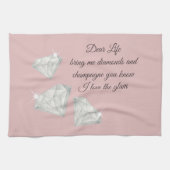 Diamonds & Champagne Zitat – Dear Life Edition Geschirrtuch (Horizontal)