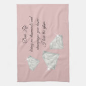Diamonds & Champagne Zitat – Dear Life Edition Geschirrtuch (Vertikal)