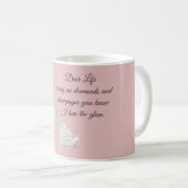 Diamonds & Champagne Zitat – Dear Life Edition Kaffeetasse (VorderseiteRechts)