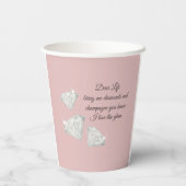 Diamonds & Champagne Zitat – Dear Life Edition Pappbecher (Rückseite)