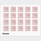 Diamonds & Champagne Zitat – Dear Life Edition Quadratischer Aufkleber (Blatt)
