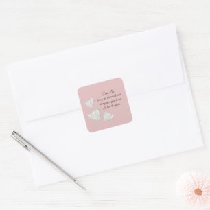 Diamonds & Champagne Zitat – Dear Life Edition Quadratischer Aufkleber