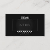Diamonds Crystal Black Silver Cake Designer Visitenkarte (Vorderseite)