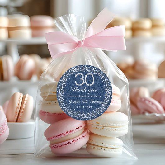 Diamonds & Denim 30. Geburtstag Danke, Sticker