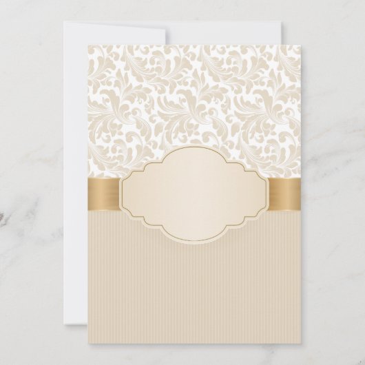 Diamonds Floral Damask Quinceañera Einladung (Rückseite)