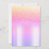 Diamonds Frame Grad Cap Ombre Graduation Party Einladung (Rückseite)