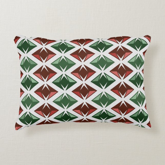 DIAMONDS Gemis Red Green 2 in 1 Dekokissen (Vorderseite)