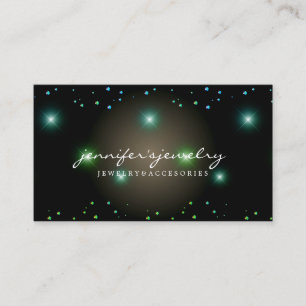 Diamonds Gems Jewelry Green Visitenkarte