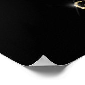 Diamonds Gold and Glitzer Wedding Poster (Ecke)