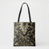 Diamonds & Gold Floral Design Tasche (Vorderseite)