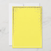 Diamonds Gold Grad Cap Gelber Abschluss Einladung (Rückseite)