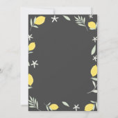 Diamonds Gold Graduation Cap Lemons Abschluss Einladung (Rückseite)