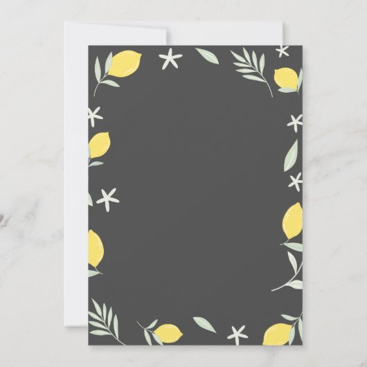 Diamonds Gold Graduation Cap Lemons Abschluss Einladung (Rückseite)