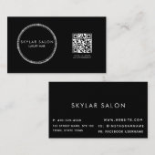 Diamonds Hair Salon Hair Extensions QR Code Visitenkarte (Vorne/Hinten)