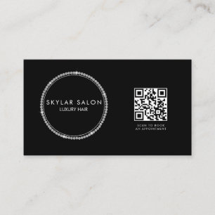 Diamonds Hair Salon Hair Extensions QR Code Visitenkarte