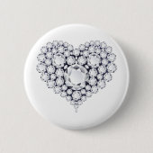 Diamonds Heart Gems Button (Vorderseite)