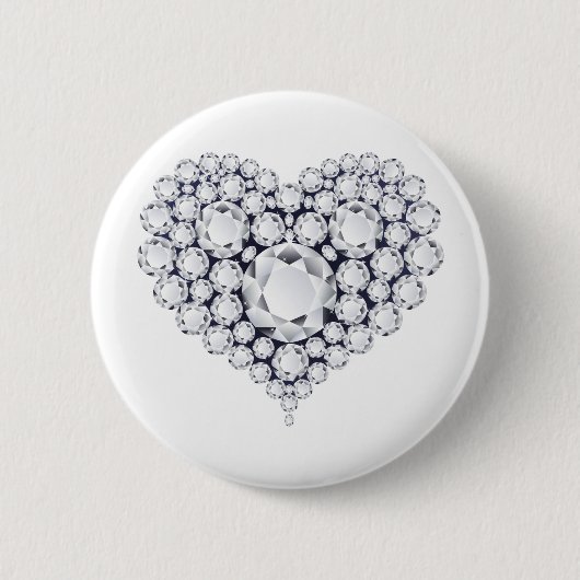Diamonds Heart Gems Button (Vorderseite)