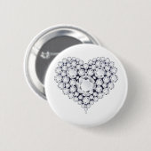 Diamonds Heart Gems Button (Vorne & Hinten)
