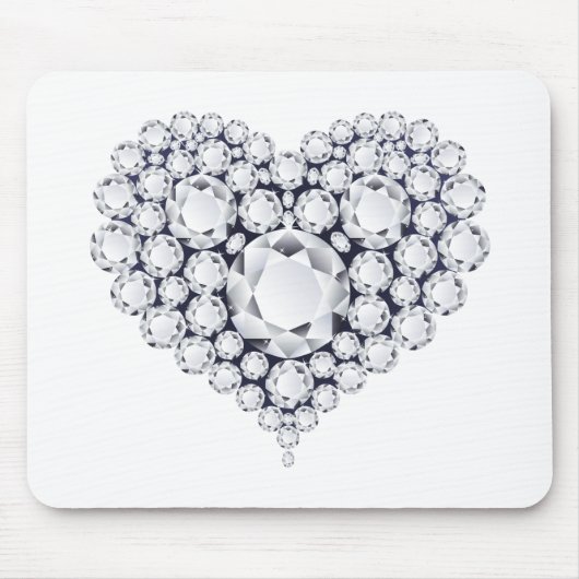 Diamonds Heart Gems Mousepad (Vorne)