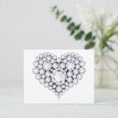 Diamonds Heart Gems Postkarte (Stehend Vorderseite)
